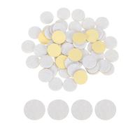 sourcing map 60 Pcs Adhesive Felt Circles, 12mm Dia 0.7mm Thick Non-Woven Fabric Circles Round Felt Furniture Stickers Pre Cut Craft Pads for DIY Sewing Handcraft Furniture, White