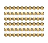 sourcing map 60 Pcs Bearing Balls, 1/4" 6.35mm Precision H65 Brass Bearing Balls Industrial Brass Ball Spheres for Machinery, Automotive, and DIY
