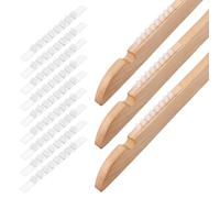 sourcing map 60 Pcs Clothes Hanger Grips Non-Slip Rubber 70mm Silicone Clothing Hanger Strips for Wood Plastic Home Stores Use Scale-Like Design, White