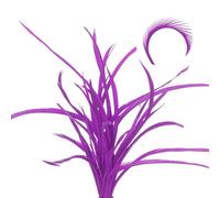 sourcing map 60 Pcs Fly Tying Feathers Bulk, 5.1-6.7 Inch Colorful Stonefly Split Tails and Down Wings Tails Materials Goose Biots Feathers for DIY HandCrafts, Purple