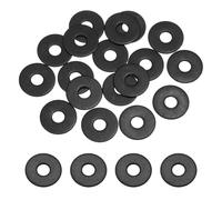sourcing map 60 Pcs M4 ID x 14mm OD Flat Washers, 304 Stainless Steel Metal Washers Black Zinc Sealing Crush Rings for Screws and Bolts