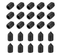 sourcing map 60 Pcs M5x10mm Cone Point Set Screws, Carbon Steel Hex Socket Grub Screws for Bathroom Fixtures Repair Furniture DIY Project