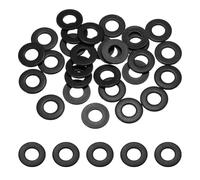 sourcing map 60 Pcs M6 ID x 14mm OD Flat Washers, 304 Stainless Steel Metal Washers Black Zinc Sealing Crush Rings for Screws and Bolts