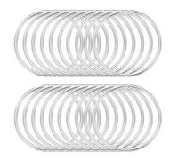 sourcing map 60 Pcs Metal Hoop Rings for Craft 1.7 Inch Floral Wreath Macrame Hoops Dream Catcher Rings for DIY Crafts Macrame Plant Hangers, Silver