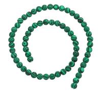 sourcing map 60 Pcs Natural Stone 6mm Green Malachite Beads Gemstone Beads for DIY Bracelet Necklace Jewelry Making