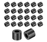 sourcing map 60 Pcs Rubber Spacers 12mm OD x 6mm ID x 10mm Height Round Anti Vibration Spacer Rubber Bushing Grommets