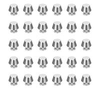 sourcing map 60 Pcs Screw Back Rivets 12mm Feet Flat Head Metal Studs Handbag Purse Stud Buckle Button Cap Rivets for DIY Leather Craft Clothes Belt Bags, Silver