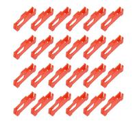 sourcing map 60 Pcs Servo Extension Cable Clips Lock, Servo Cable Safety Connector Lead Wire Buckle Lock for RC Car Plane Boat DIY Y Adapter Cable, Red