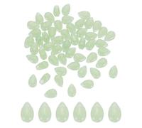 sourcing map 60 Pcs Teardrop Crystal Glass Beads, 6x9mm Teardrop Glass Charm Pendants Water Drop Beads Top Drilled for Jewelry Making DIY Craft Bracelets Necklace, Green Jade