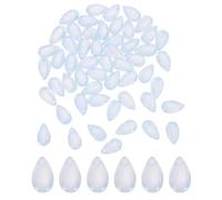 sourcing map 60 Pcs Teardrop Crystal Glass Beads, 8x14mm Teardrop Glass Charm Pendants Water Drop Beads Top Drilled for Jewelry Making DIY Craft Bracelets Necklace, Pastel Blue