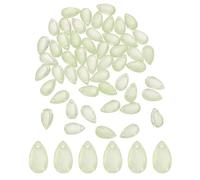 sourcing map 60 Pcs Teardrop Crystal Glass Beads, 8x14mm Teardrop Glass Charm Pendants Water Drop Beads Top Drilled for Jewelry Making DIY Craft Bracelets Necklace, Pastel Green