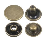 sourcing map 60 Sets Press-Stud Cap Buttons 12.5mm Metal Snap Fastener Alloy Sew-on Snap Buttons for Bags Leathers Marine Boat Canvas, Bronze