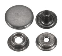 sourcing map 60 Sets Press-Stud Cap Buttons 15mm Metal Snap Fastener Alloy Sew-on Snap Buttons for Bags Leathers Marine Boats Canvas, Gun