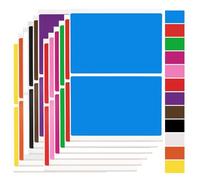 sourcing map 60 Sheet Colored Label Stickers 3 x 2 Inch Rectangle Self-Adhesive Stickers Coding Labels for Office Supplies, File Folder Tabs, Inventory Organize, File Classification