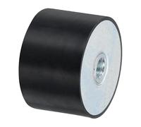 sourcing map 60 x 40mm M12 Female Thread Rubber Mounts, Vibration Isolator, Replaces Anti Vibration Pads Flat Silent Block Base Block