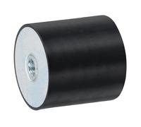 sourcing map 60 x 60mm M12 Thread Female Rubber Mounts, Vibration Isolators, Replaces Anti Vibration Pads Flat Silent Block Base Block