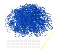 sourcing map 600 Pcs Loom Rubber Bands Kit with 25 Pcs S-Clips 1-Hook Rubber Bands Refill Bracelet Making Kits for Weaving DIY Handcrafts Gift, Dark Blue