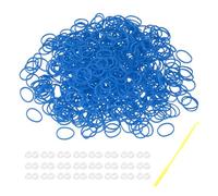 sourcing map 600 Pcs Loom Rubber Bands Kit with 25 Pcs S-Clips 1-Hook Rubber Bands Refill Bracelet Making Kits for Weaving DIY Handcrafts Gift, Blue