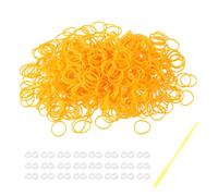sourcing map 600 Pcs Loom Rubber Bands Kit with 25 Pcs S-Clips 1-Hook Rubber Bands Refill Bracelet Making Kits for Weaving DIY Handcrafts Gift, Fluorescent Orange