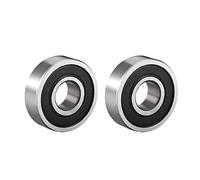 sourcing map 6000-2RS Ball Bearing 10mm x 26mm x 8mm Double Sealed 180100 Deep Groove Bearings High Carbon Steel Z1 (Pack of 2)
