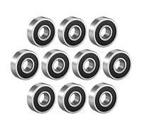sourcing map 6000-2RS Ball Bearing 10mm x 26mm x 8mm Double Sealed 180100 Deep Groove Bearings High Carbon Steel Z1 (Pack of 10)
