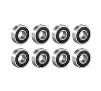 sourcing map 6000-2RS Deep Groove Ball Bearing 10mm x 26mm x 8mm Double Sealed High Carbon Steel Z1 Bearings 8pcs