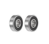 sourcing map 6000-2RS Deep Groove Ball Bearings Z2 10mm x 26mm x 8mm Double Sealed Carbon Steel 2pcs