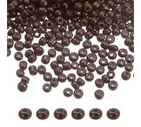 sourcing map 6000Pcs Small Glass Beads 8/0 3mm Loose Tiny Round Small Beads for Bracelet Earring Rings Jewelry Making, Brown