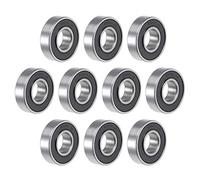 sourcing map 6001-2RS Deep Groove Ball Bearing 12x28x8mm Double Sealed ABEC-3 Bearings 10-Pack