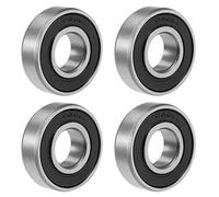 sourcing map 6001-2RS Deep Groove Ball Bearing 12x28x8mm Double Sealed Chrome Steel Bearings 4-Pack