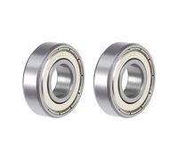 sourcing map 6001ZZ Deep Groove Ball Bearing 12x28x8mm Double Shielded ABEC-3 Bearings 2-Pack