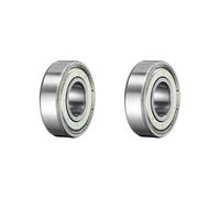 sourcing map 6001ZZ Deep Groove Ball Bearing, 2pcs 1/2" x 1-1/8" x 5/16" Chrome Steel Z2 Double Steel Sealed Bearing, Silver