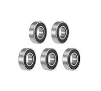 sourcing map 6002-2RS Deep Groove Ball Bearings Z2 15mm X 32mm X 9mm Double Shielded Carbon Steel 5pcs