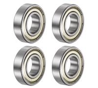 sourcing map 6002-ZZ Deep Groove Ball Bearings 15mm Bore 32mm OD 9mm Thick Chrome Steel ABEC3 Accuracy Z3 Noise Level 4pcs