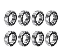 sourcing map 6005-2RS Deep Groove Ball Bearings 25mm Bore 47mm OD 12mm Thick Double Sealed Chrome Steel 8pcs