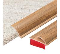 sourcing map 600cm x 30mm x 5mm Carpet to Tile Transition Strip, Self-Adhesive Carpet Edge Strip, PVC Gap Cover, Laminate Edge Trim for Uneven Surfaces, Yellow Wood Grain