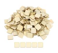 sourcing map 600Pcs 20mm(0.78-inch) Unfinished Wooden Circles Blank Square Natural Wood Discs Cutouts for DIY Crafts, Home Decoration