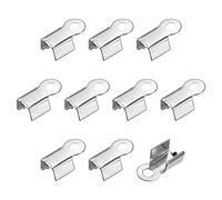 sourcing map 600Pcs Fold Over Cord Ends, 3x6mm Terminators Crimp Cap Clasp Tips for Leather Ribbon DIY Craft Making, Rhodium Tone