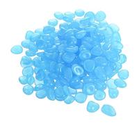 sourcing map 600pcs Glow Rocks 13-17mm Glow Pebbles Decoration in the Dark Luminous Stones Decor DIY Decorative Sky Blue for Garden, Potted Plant, Fish Tank