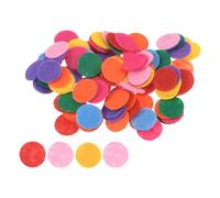 Sourcing Map 600pcs Round Felt Circles, 15mm/5/8" Pre-Cut Non-Woven Craft Pads, Multicolor, Floral, Polka Dots, Craft Pads, Felt Circles