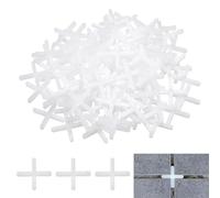 sourcing map 600Pcs Tile Spacers, 3mm 1/8" Thick Cross Shape Wall Floor Tile Spacer Tiling Tools for Ceramic Tile Installation (PE Plastic, White)
