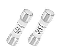 sourcing map 600V 20A Time Delay Fuse Fast Blow Glass Fuses Generic Current Limiting Protection Time Delay Cartridge Fuse for DIY Inverter Circuit Board Glass Fuses 2Pack