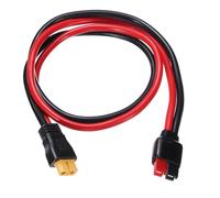 sourcing map 600VDC XT60 Extension Cable, 2FT XT60 Female to Battery Connector Single-pole Red and Black Plug Connector Cable for RC Battery Portable Power Station Solar Panel