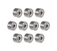 sourcing map 603ZZ Deep Groove Ball Bearings 3mm Inner Dia 9mm OD 5mm Bore Double Shielded Chrome Steel Z2 10pcs