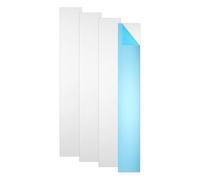 sourcing map 6061 T651 Aluminum Sheet Metal, 11.8" x 1.2" x 0.04" Rectangle Flat Plain Aluminum Plate Covered with Single Protective Film Heat Treatable for DIY Crafting Industry(Silver, 4Pcs)