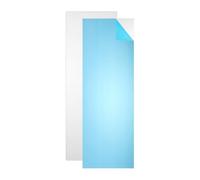 sourcing map 6061 T651 Aluminum Sheet Metal, 300mm x 100mm x 1.5mm Rectangle Flat Plain Aluminum Plate Covered with Single Protective Film Heat Treatable for DIY Crafting Industry(Silver, 2Pcs)