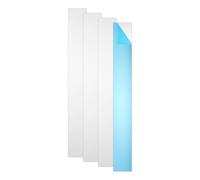 sourcing map 6061 T651 Aluminum Sheet Metal, 300mm x 20mm x 1mm Rectangle Flat Plain Aluminum Plate Covered with Single Protective Film Heat Treatable for DIY Crafting Industry(Silver, 4Pcs)
