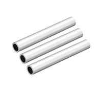 sourcing map 6063 Aluminum Round Tube, 15mm OD 11mm Inner Dia 100mm Length Pipe Tubing for Industry DIY Projects, 3 Pcs
