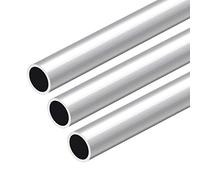sourcing map 6063 Aluminum Round Tube, 300mm Length 12mm OD 10mm Inner Dia Seamless Aluminum Straight Tubing 3 Pcs