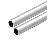 sourcing map 6063 Aluminum Round Tube, 300mm Length 17mm OD 15mm Inner Dia Seamless Aluminum Straight Tubing 2 Pcs